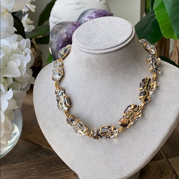 Mariquita Masterson Glass Zebra Necklace - Picture 1 of 5